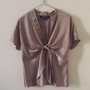 Kasper Tie Front Top